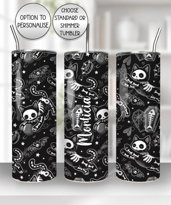 20510 skellie cats gothic halloween tumbler 5