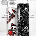20510 skellie cats gothic halloween tumbler 6