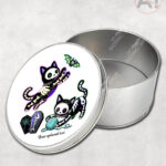 20513 skellie cats gothic halloween storage tin 3