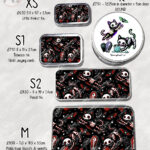 20513 skellie cats gothic halloween storage tin 4