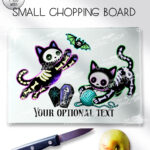 20514 skellie cats gothic halloween chopping board 3