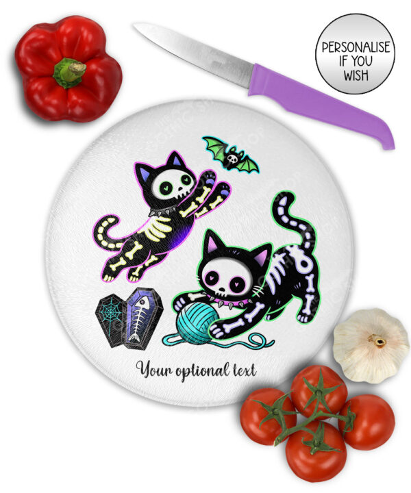 20514 skellie cats gothic halloween chopping board 4