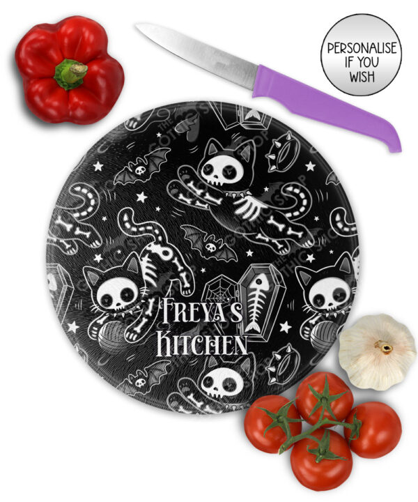 20514 skellie cats gothic halloween chopping board 5