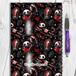 20515 skellie cats gothic halloween notebook 3