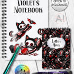 20515 skellie cats gothic halloween notebook 6