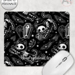 20516 skellie cats gothic halloween mousemat 2