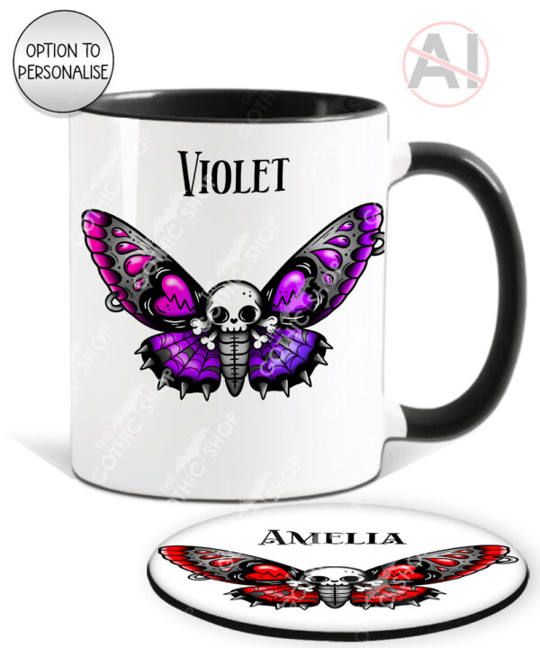 20522 death moth gothic mug coaster
