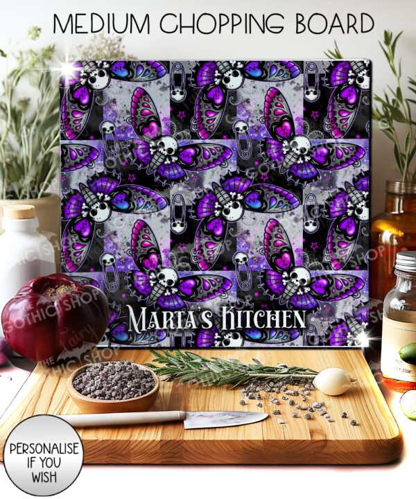 20527 death moth gothic chopping board 1