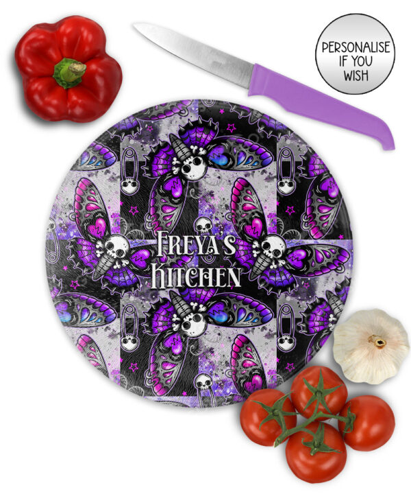 20527 death moth gothic chopping board 2