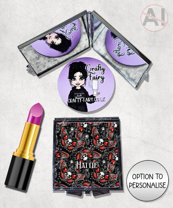20531 death moth gothic compact mirror 2