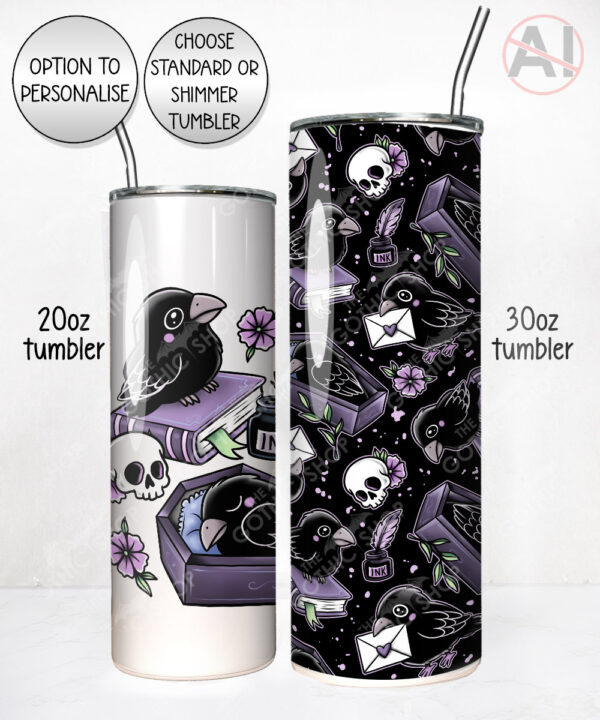 20536 nevermore raven gothic tumbler 4