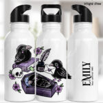 20537 nevermore raven gothic water bottle 1
