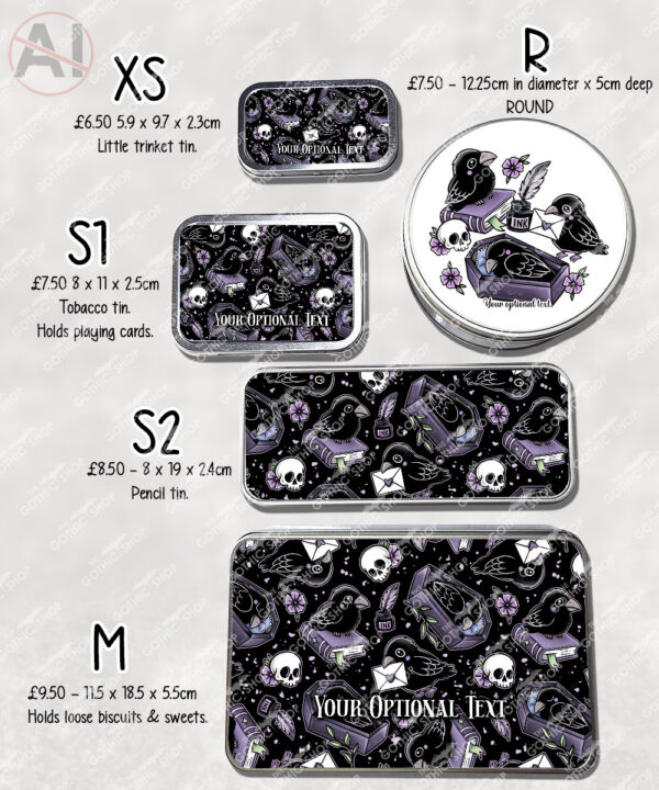 20539 nevermore raven gothic tin 2