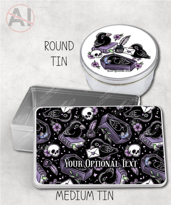 20539 nevermore raven gothic tin 3