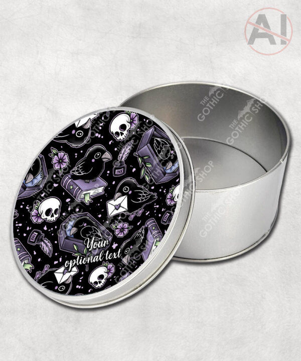 20539 nevermore raven gothic tin 4