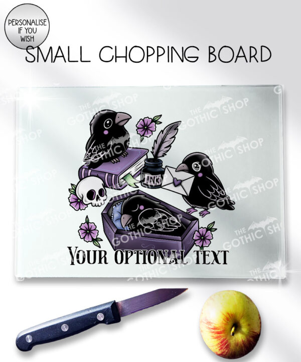 20540 nevermore raven gothic chopping board 3