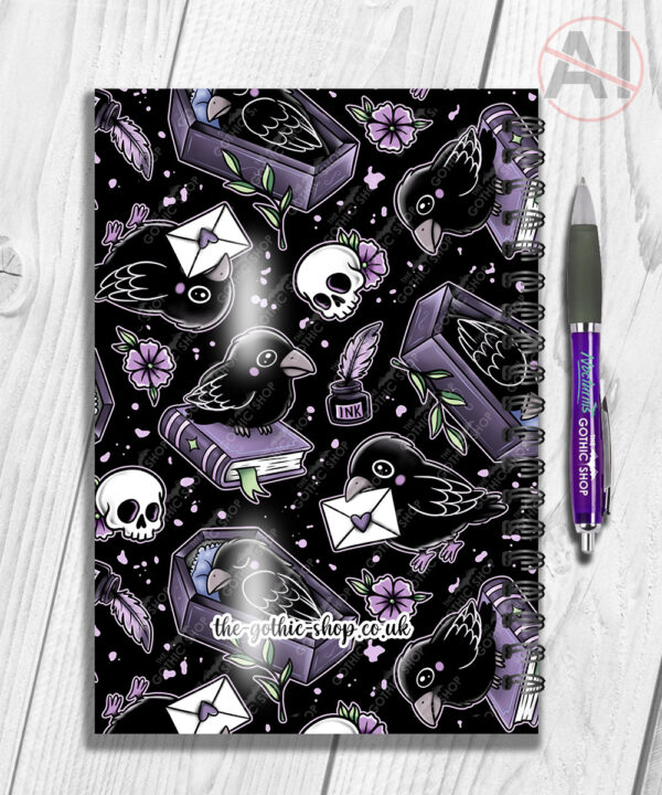 20541 nevermore raven gothic notebook 2