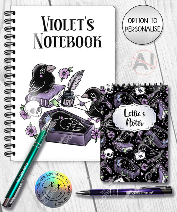 20541 nevermore raven gothic notebook 4