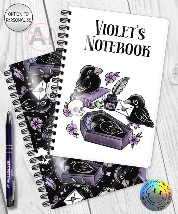 20541 nevermore raven gothic notebook 5