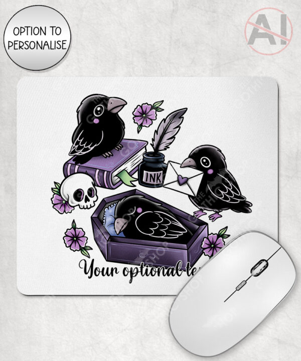 20542 nevermore raven gothic mousemat 1