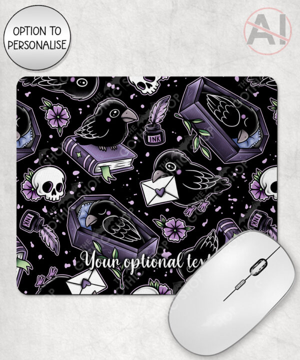 20542 nevermore raven gothic mousemat 2