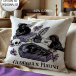 20543 nevermore raven gothic cushion 2