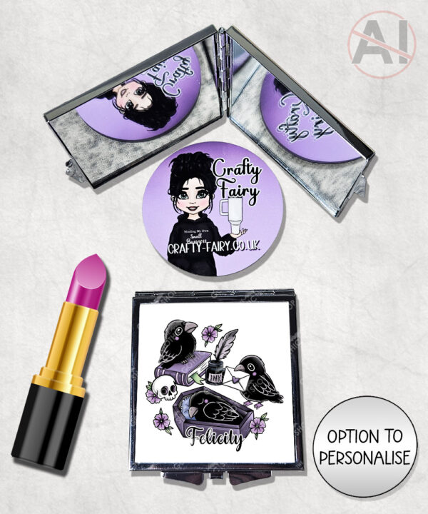 20544 nevermore raven gothic mirror 2