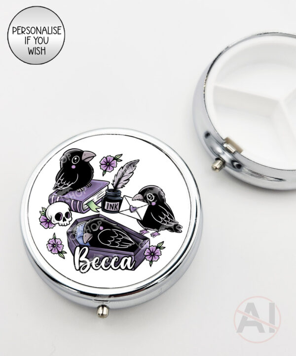20545 nevermore raven gothic pill box 1