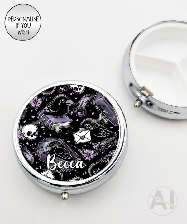 20545 nevermore raven gothic pill box 3