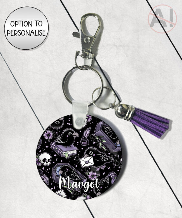 20546 nevermore raven gothic keyring 1