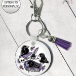 20546 nevermore raven gothic keyring 2