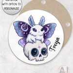 celestial moth & skull gothic mug and/or coaster optional to personalise