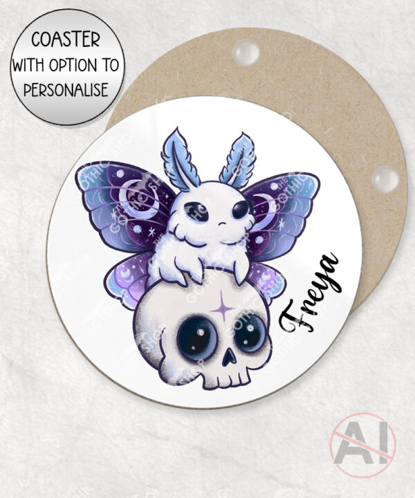 celestial moth & skull gothic mug and/or coaster optional to personalise