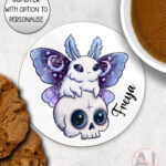 celestial moth & skull gothic mug and/or coaster optional to personalise