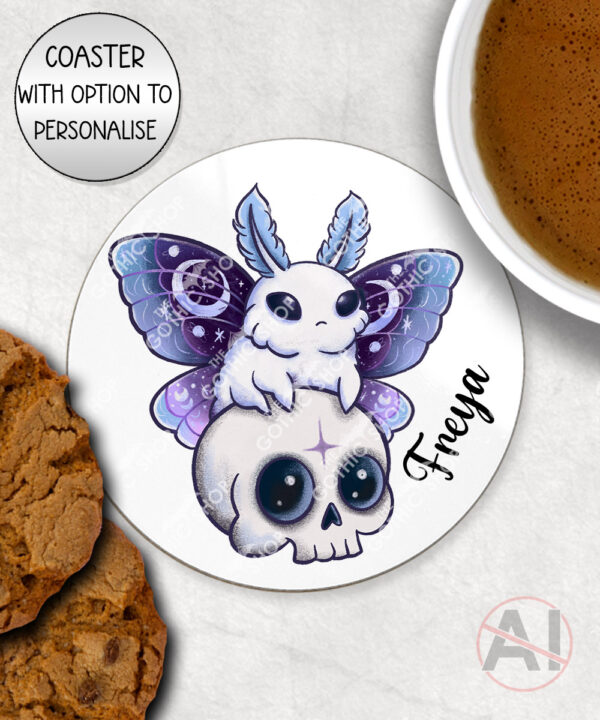 celestial moth & skull gothic mug and/or coaster optional to personalise