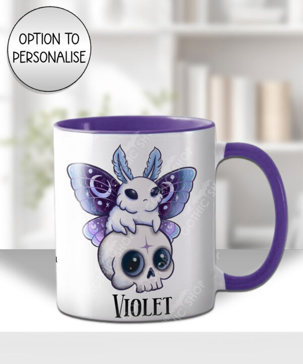 celestial moth & skull gothic mug and/or coaster optional to personalise