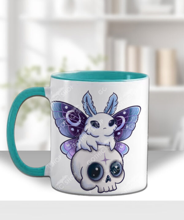 celestial moth & skull gothic mug and/or coaster optional to personalise
