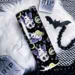 celestial moth & skull gothic straight tumbler option to personalise