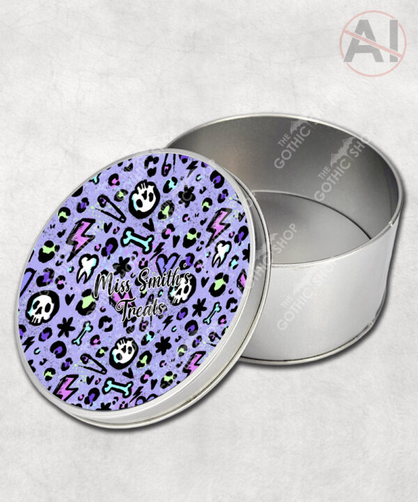 20551 purple leopard skulls gothic tins 2