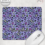 20553 purple leopard skulls gothic mousemat 1