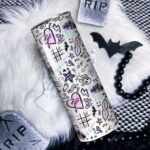 emo doodle sketches gothic 20oz insulated tumbler