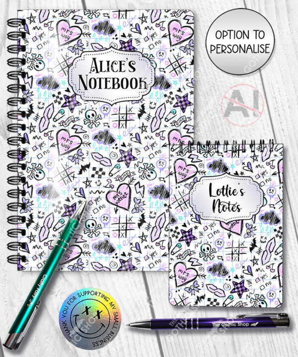 20558 emo notes gothic notebook 3