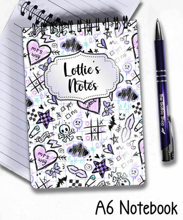 20558 emo notes gothic notebook 4