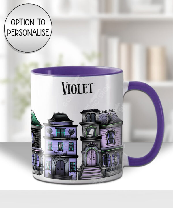 haunted houses gothic halloween mug and/or coaster optional to personalise
