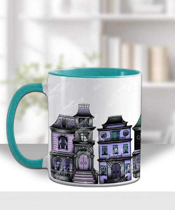haunted houses gothic halloween mug and/or coaster optional to personalise