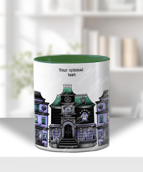 haunted houses gothic halloween mug and/or coaster optional to personalise