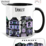 haunted houses gothic halloween mug and/or coaster optional to personalise