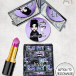 haunted manor gothic house halloween compact mirror option to personalise