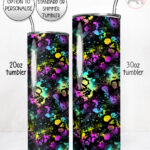 20581 neon skulls gothic tumbler 3