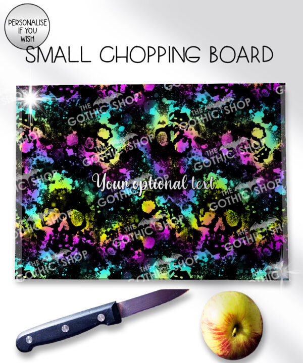 20582 neon skulls gothic chopping board 2